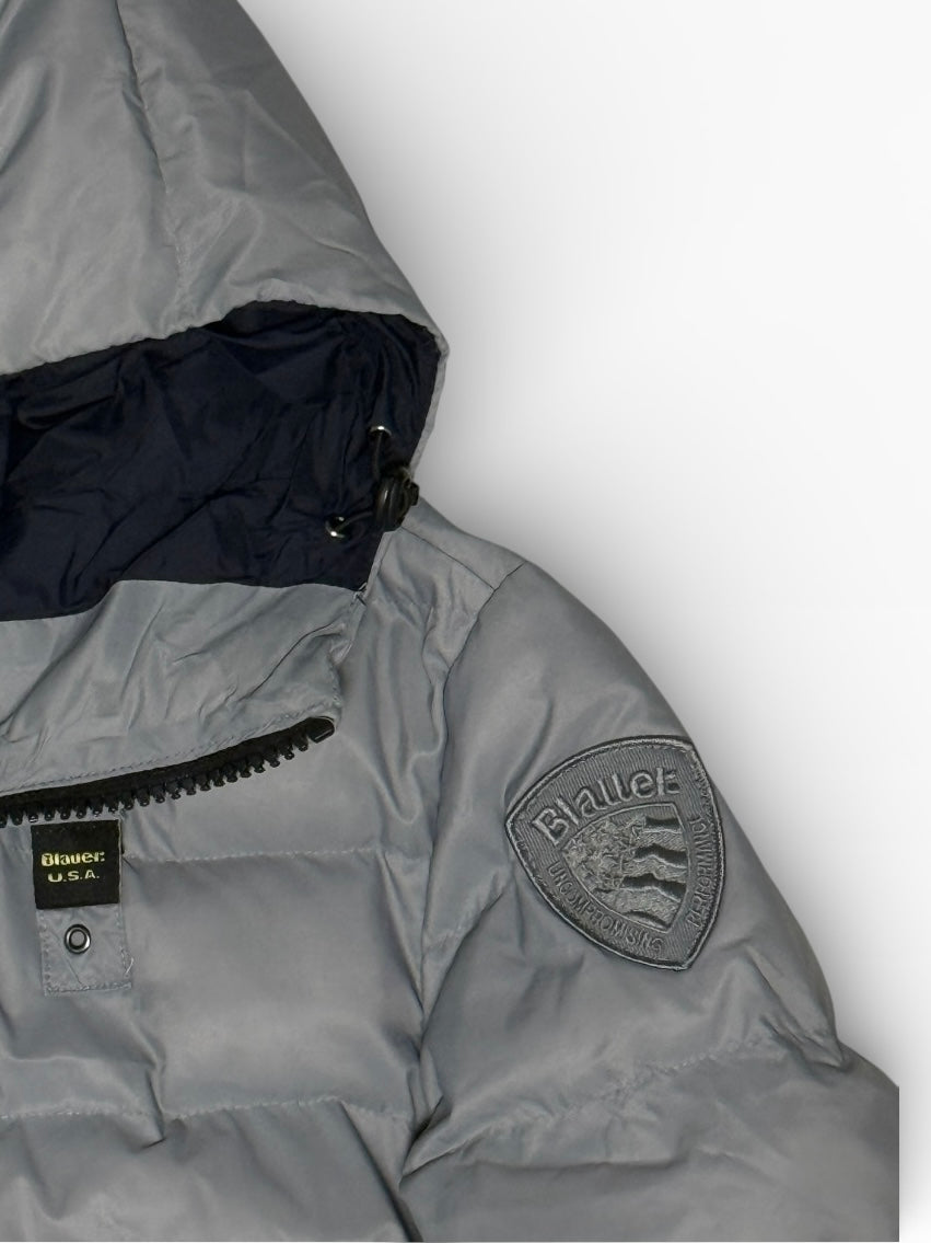 Blauer Puffer Jacke