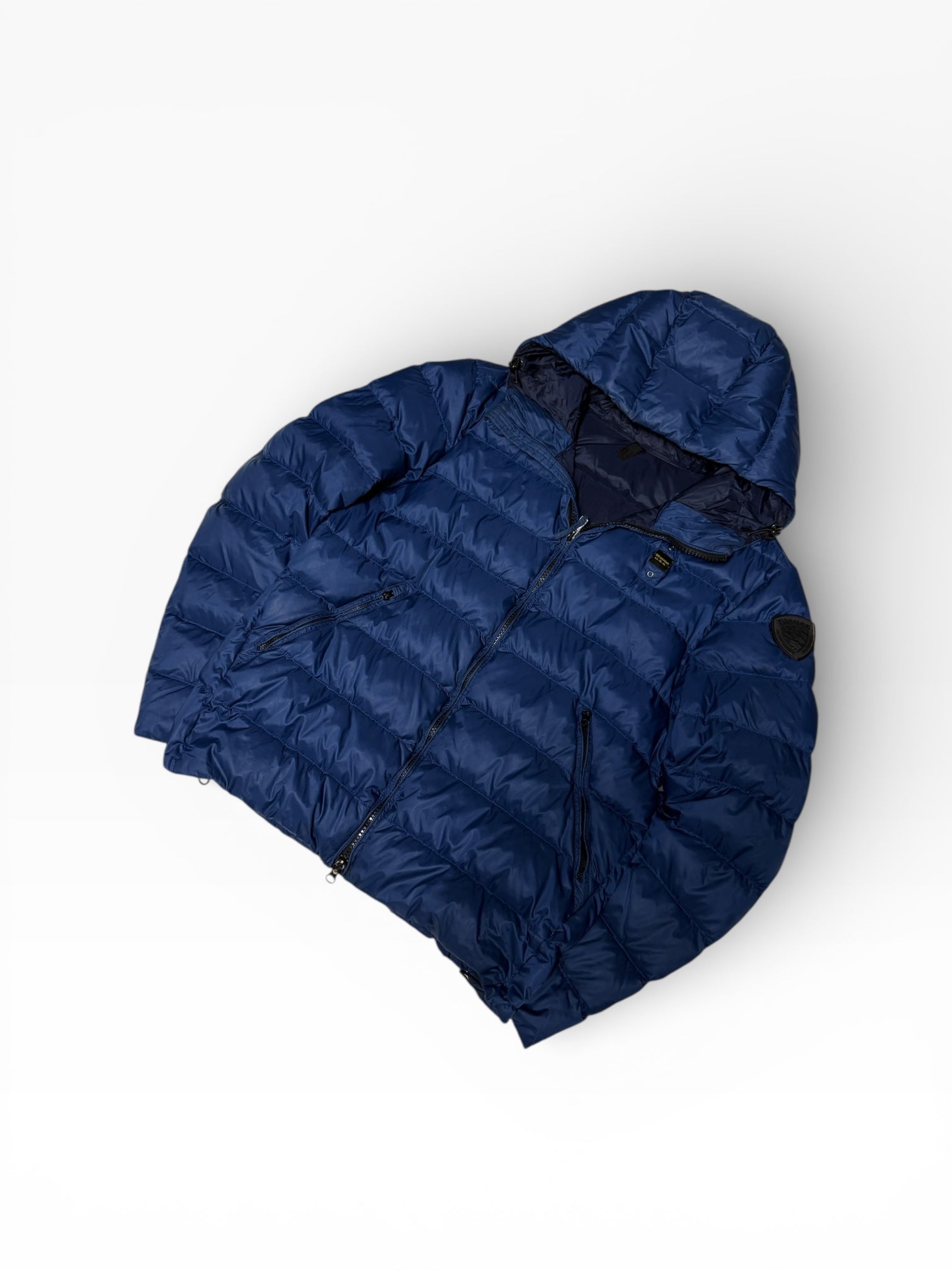 Blauer Pufferjacke Dunkelblau