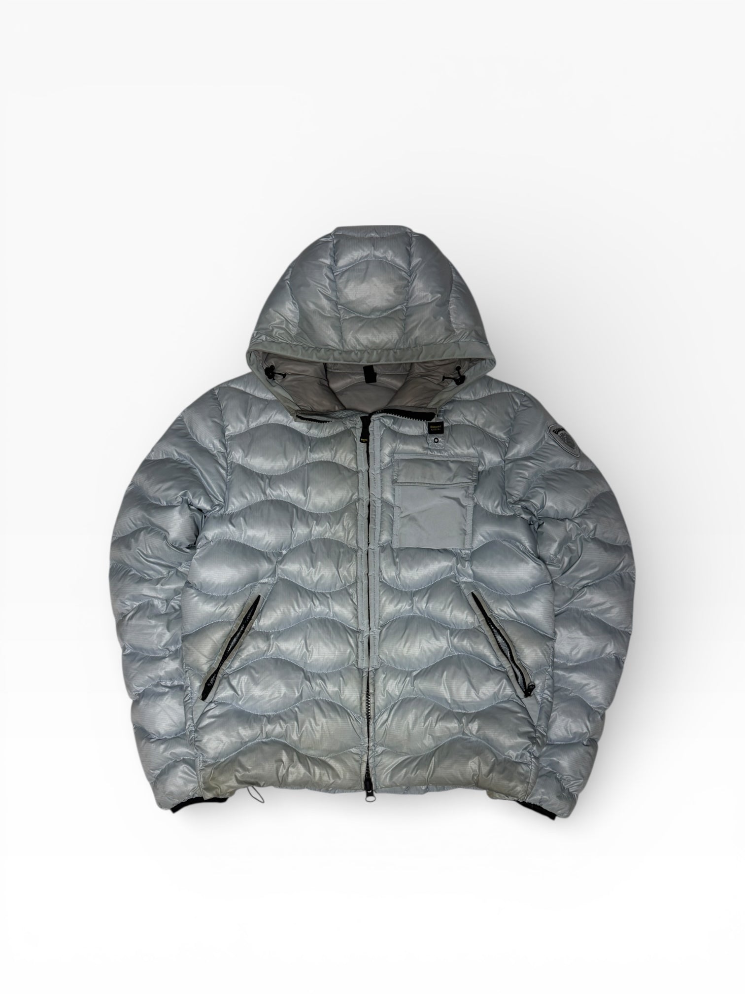 Blauer Pufferjacke Hellblau