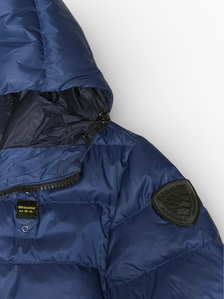Blauer Pufferjacke Dunkelblau