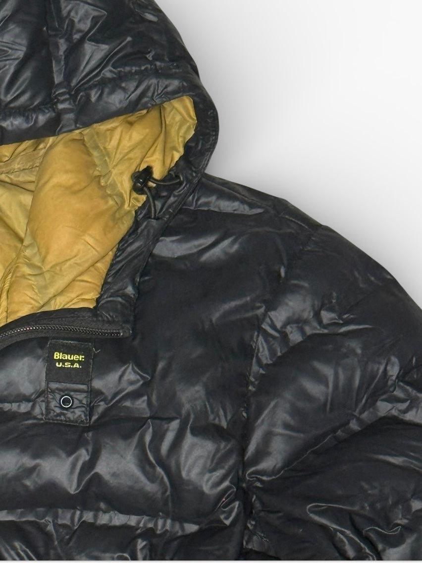 Blauer Pufferjacke Schwarz