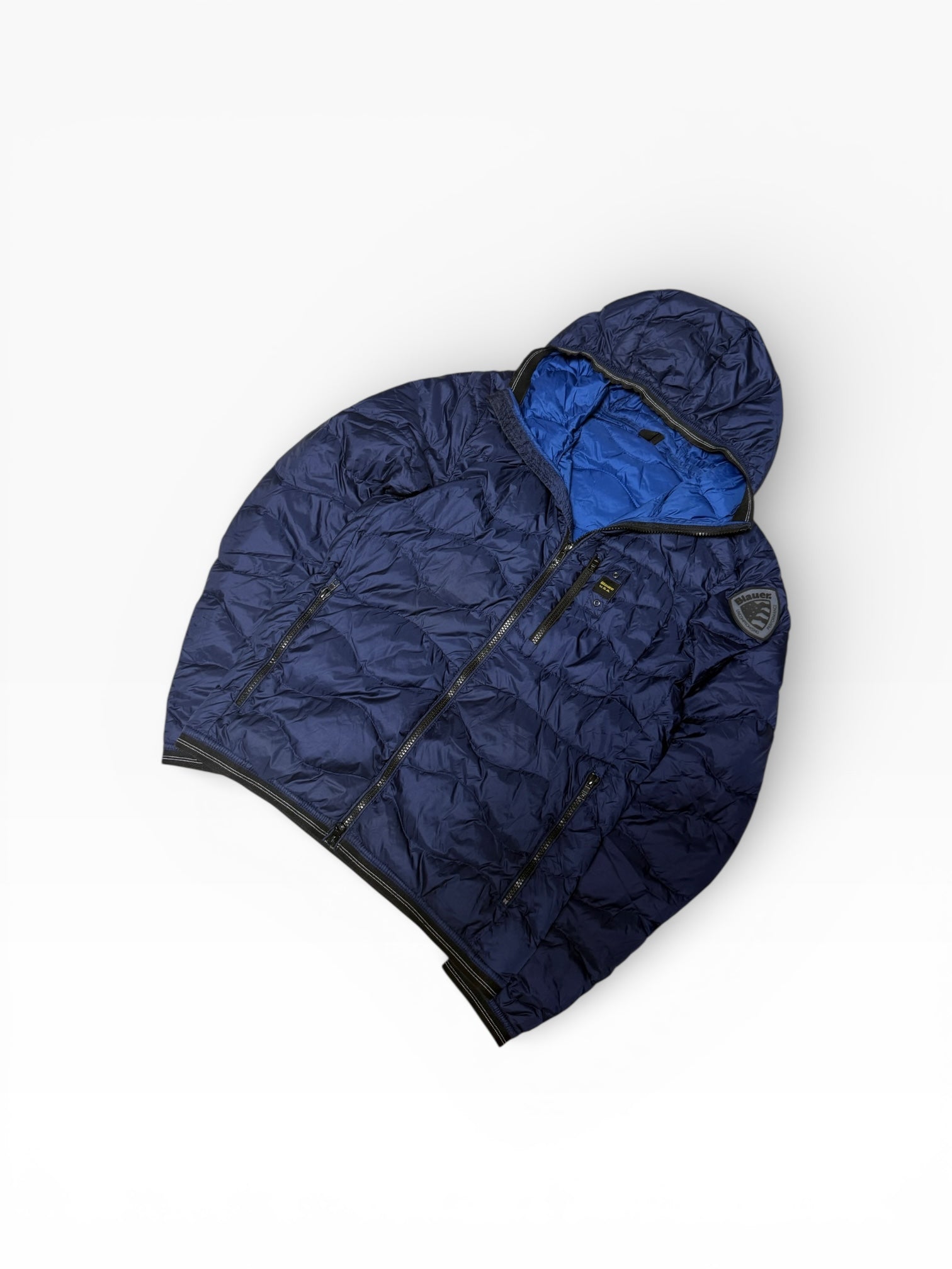 Blauer Pufferjacke Marineblau